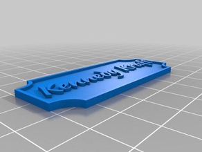 kennedy kraft angepasst Typenschild Dekor kundengebundene 3d print model - Mito3D