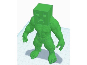creeper hulk - printable without support 3d printing 3d print model - Mito3D