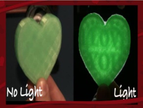transparente coração - preenchimento de magia arte interativa surpreendente impressionante legal invisível luz reflexão seethrough valentine 3d print model - Mito3D