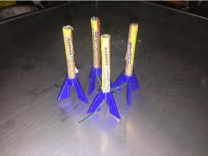 foguete barbatanas-de-artifício veículos bottle rocket barbatanas fogos de artifício brinquedo 3d print model - Mito3D