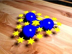 euro fidgetspinner pequena falha brinquedos & games a europa 3d print model - Mito3D