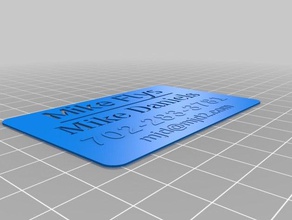 mike flys biz card office customized 3d print model - Mito3D