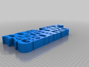 la mia su misura variabile word scultura sculture 3d print model - Mito3D