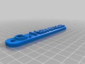 il mio personalizzato semplice portachiavi segni e loghi su misura 3d print model - Mito3D