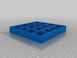 caja tornilleria 152x152x20 4x4 apilable organización personalizado 3d print model - Mito3D