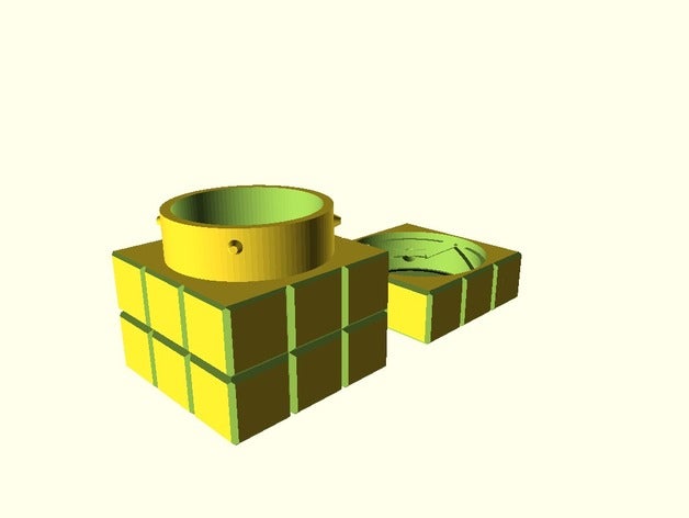 Rubiks cube-wie container Container 3D print model - Mito3D