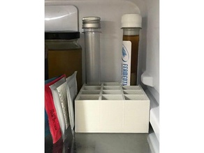 homebrew 25mm yeast test tube holder organization beer homebrewing vial 3d print model - Mito3D