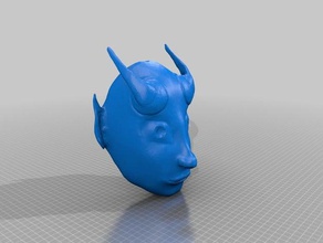 demónio ni s careta a arte 3d print model - Mito3D