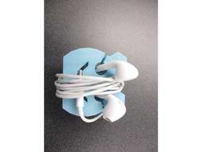 aramesh del auricular para enrollar el cable llaveros auriculares de botón abrigo 3d print model - Mito3D