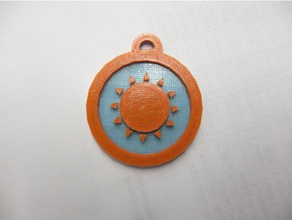 Sonnenschein keytag Schlüsselanhänger 3d print model - Mito3D