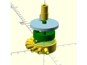 selector de la válvula control servo openscad 3d print model - Mito3D