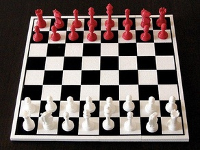pièces d'échecs en conseil d'administration les échecs 3d print model - Mito3D
