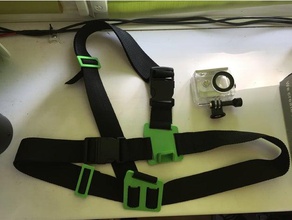 action cam Brust-Halter Kamera Kamera-Halterung gopro xiaomi yi 3d print model - Mito3D