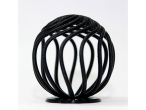spiral globe art vase 3d print model - Mito3D