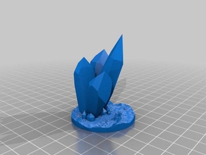 cristal terreno de la pieza La impresión en 3d 3d print model - Mito3D