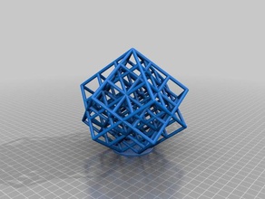 lattice cube 1 math art customized 3d print model - Mito3D