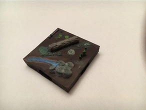 terreno de bosque en miniatura azulejo 2 juegos 28mm dnd azulejos dungeons dragons mazmorra los openforge openlock pathfinder rpg 3d print model - Mito3D