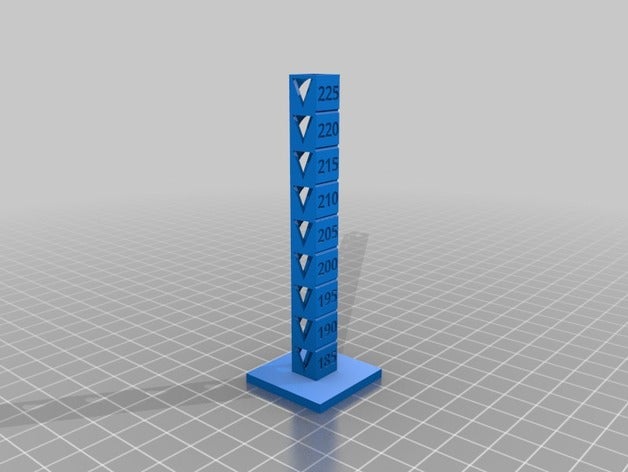 gelert's pla customized temp calibration tower 3d printing tests 3D print model - Mito3D