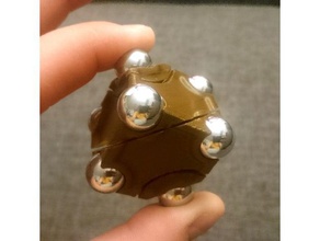cube spinner ball-vertices mechanical toys fidget steel balls 3d print model - Mito3D