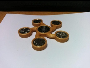 5p 5 branches spinner jouets mécaniques 3d print model - Mito3D