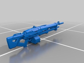 visto-come machine gun 1 72 La stampa 3d 3d print model - Mito3D
