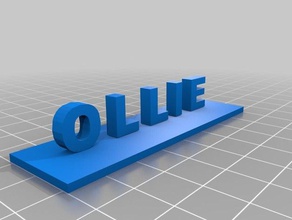 ollie Typenschild 3d-drucken 3d print model - Mito3D