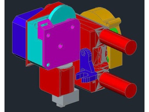 hipercubo evolución e3d titan monte Impresora 3d de las piezas e3d-titan 3d print model - Mito3D
