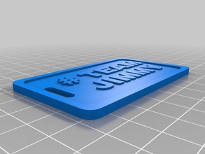 team jimmy1 bag tag household customized 3d print model - Mito3D