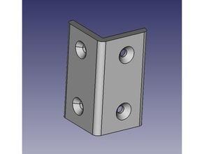 corner brace diy bracket connector created freecad made 3d print model - Mito3D