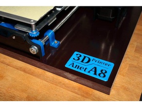 anet a8 printer badge 3d accessories 3d print model - Mito3D