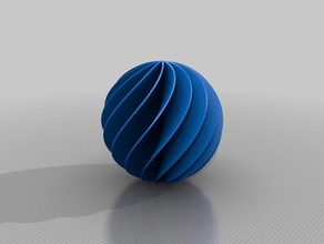twisted sfera sculture art opere d'arte torsione 3d print model - Mito3D