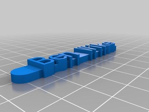my customized message keychain ben wike organization 3d print model - Mito3D