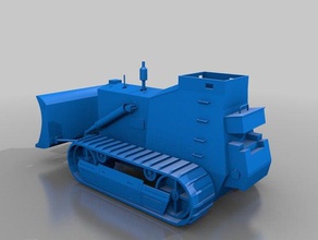 ww2 blindado caterpillar d-7 bulldozer brinquedo & acessórios para jogos fdw wargaming 3d print model - Mito3D