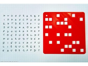 cipher générateur grille jeux algorithme de chiffrement code le chiffrer jouet jeu 3d print model - Mito3D