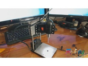 drill holder desktop mini machine tools holes 3d print model - Mito3D