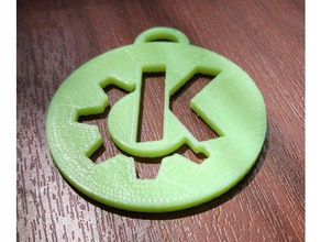 kde keychain keychains easy print logo key chain linux 3d print model - Mito3D