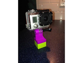 gopro lego duplo mount camera just fun 3d print model - Mito3D