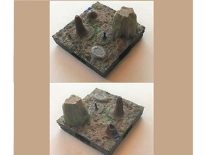cavern dungeon miniature tile 2 games cave dnd tiles dungeons dragons 28mm openforge openlock pathfinder rpg 3d print model - Mito3D