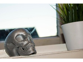 skull decor decoration household human stl 3d print model - Mito3D