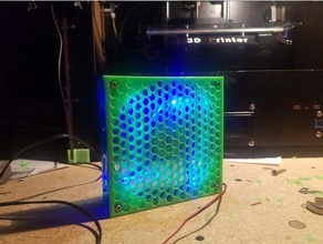 yet another honeycomb fan grill 120mm computer 3d print model - Mito3D