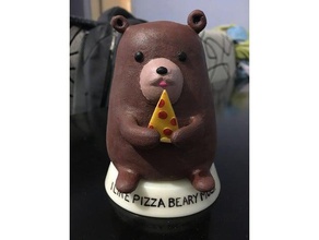 pizza ours animaux 3d print model - Mito3D
