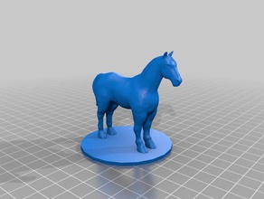 horse wild gamepiece 3d printing 3d print model - Mito3D