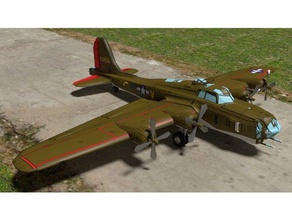 boeing b-17g flying fortress vehicles airplane boomer war plane world 3d print model - Mito3D