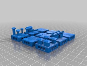 world map-generator openlock-remix Gebäude & Strukturen 3d print model - Mito3D