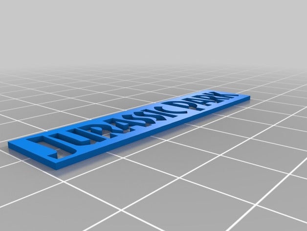 jurassic park loghi segni e il logo film 3D print model - Mito3D