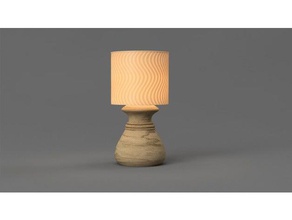 wavy lamp shade decor 3d print model - Mito3D