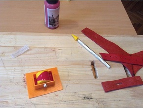cuero borde del rodillo de pintura openscad diy el leathercraft herramientas 3d print model - Mito3D