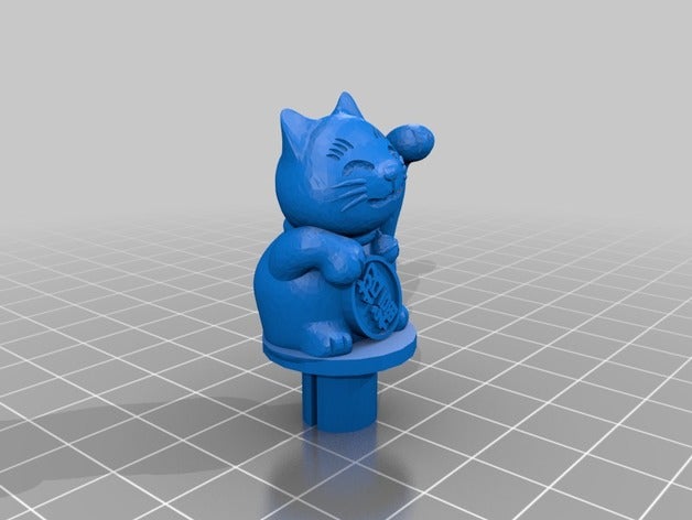 lucky cat spinner monoprice sélectionnez mini Imprimante 3d extrudeuses 3D print model - Mito3D