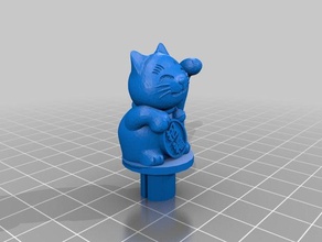 lucky cat spinner monoprice sélectionnez mini Imprimante 3d extrudeuses 3d print model - Mito3D