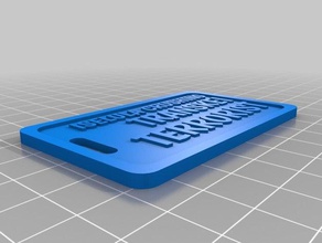 transkei Terror-Tasche-tag Haushalt kundengebundene 3d print model - Mito3D